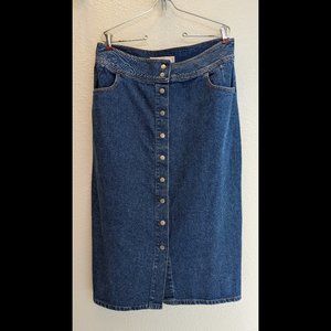Petite denim Midi Skirt